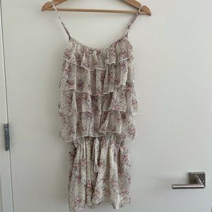 Francesca Style Spaghetti Strap Ruffled Romper S